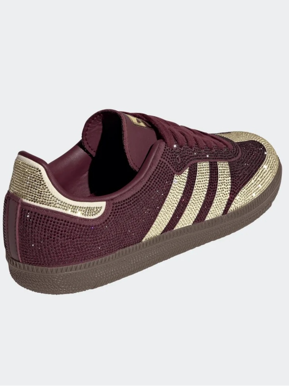✨🍷 ADIDAS SAMBA MAROON GOLD RHINESTONE 🍷✨ - Picture 5 of 5
